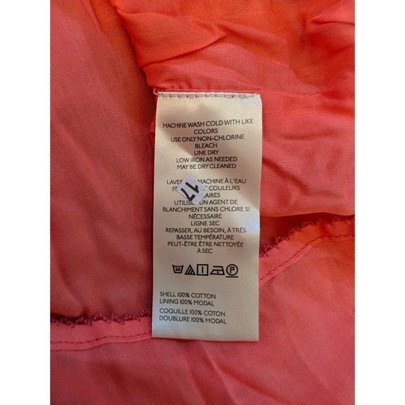 Anthropologie Ruffle Sleeve Smocked Midi Dress Orange Floral Button Front XXS - Picture 16 of 16